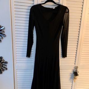 Vintage Newport News Long Black Dress sz medium
